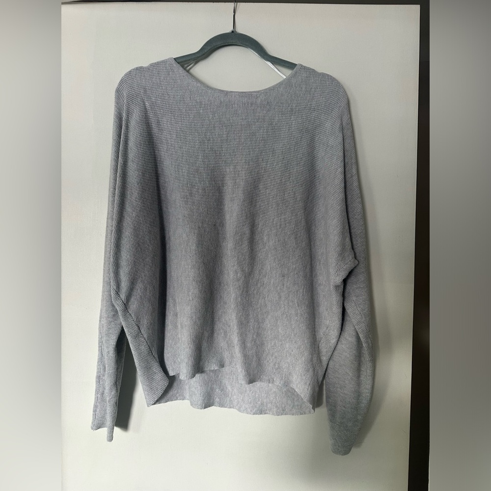 Gray knit sweater